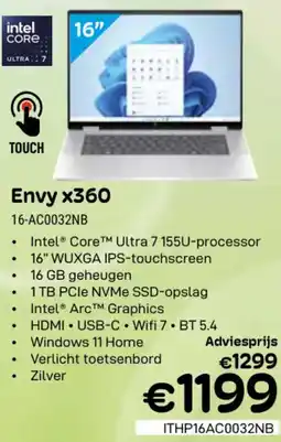 CompuDeals hp Envy x360 16-AC0032NB aanbieding
