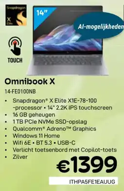 CompuDeals hp Omnibook X 14-FE0100NB aanbieding