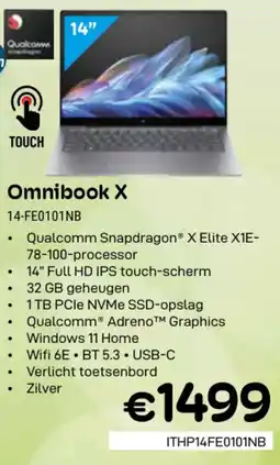 CompuDeals hp Omnibook X 14-FE0101NB aanbieding