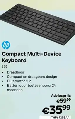 CompuDeals hp Compact Multi-Device Keyboard 350 aanbieding