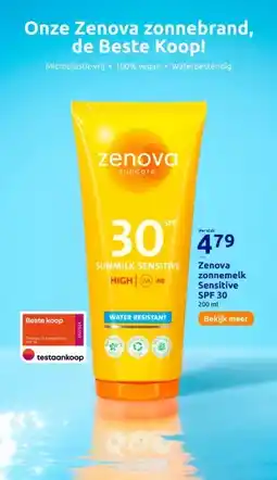 Action Zenova zonnemelk Sensitive SPF 30 aanbieding