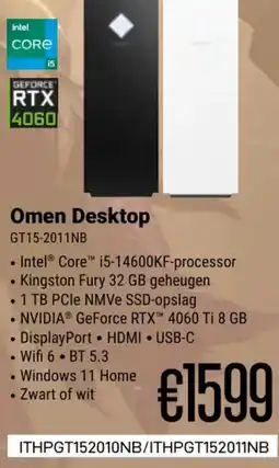 CompuDeals hp Omen Desktop GT15-2011NB aanbieding
