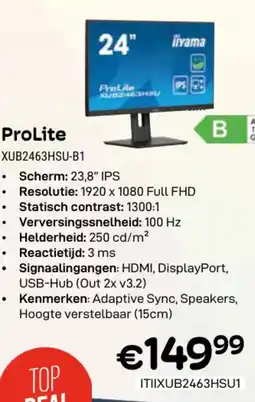 CompuDeals iiyama ProLite XUB2463HSU-B1 aanbieding