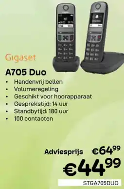 CompuDeals Gigaset A705 Duo aanbieding