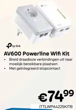 CompuDeals tp-link AV600 Powerline Wifi Kit aanbieding