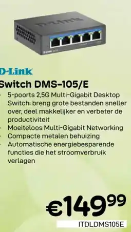CompuDeals D-Link Switch DMS-105/E aanbieding