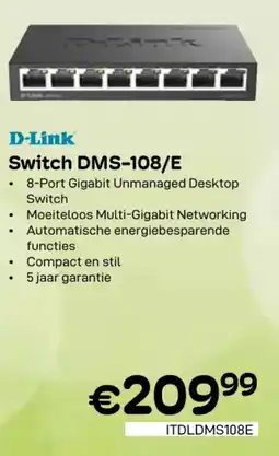 CompuDeals D-Link Switch DMS-108/E aanbieding