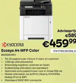 CompuDeals KYOCERA Ecosys A4 MFP Color MA2600CWFX aanbieding