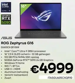 CompuDeals ASUS ROG Zephyrus G16 GU605CX-QR106W aanbieding