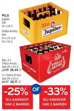 Alvo Jupiler en Stella Artois Pils aanbieding