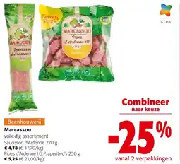 Colruyt Marcassou Saucisson d’Ardenne 270 g aanbieding