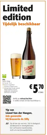 Colruyt Silly Saison Village 5,5 % vol 75 cl aanbieding