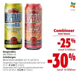 Colruyt Desperados Virgin Citrus alcoholvrij bier 0,0 % vol 33 cl aanbieding