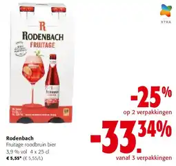 Colruyt Rodenbach Fruitage roodbruin bier 3,9 % vol 4 x 25 cl aanbieding