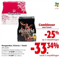 Colruyt Hoegaarden Rosée fruitbier 3 % vol 8 x 25 cl aanbieding