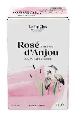 Colruyt Rosé d’Anjou A.O.P. Le Pré Clos 2024 demi-sec partybox 5 L aanbieding
