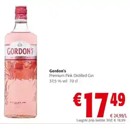 Colruyt Gordon’s Premium Pink Distilled Gin aanbieding