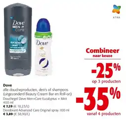 Colruyt Douchegel Dove Men+Care Eucalyptus + Mint 400 ml aanbieding