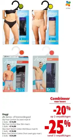 Colruyt Slip Pure Comfort Tai zwart maat M 2 stuks aanbieding