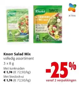 Colruyt Knorr Salad Mix volledig assortiment 3 x 8 g aanbieding