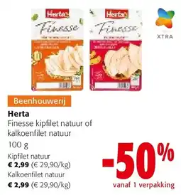 Colruyt kalkoenfilet natuur 100 g aanbieding