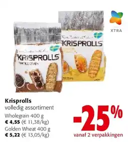 Colruyt Krisprolls volledig assortiment Wholegrain 400 g aanbieding