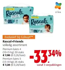 Colruyt Rascal+Friends volledig assortiment aanbieding