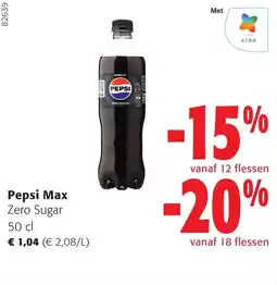 Colruyt Pepsi Max Zero Sugar aanbieding