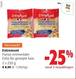 Colruyt EntreMont Franse emmentaler Extra fijn geraspte kaas aanbieding