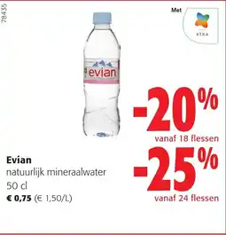 Colruyt Evian natuurlijk mineraalwater aanbieding