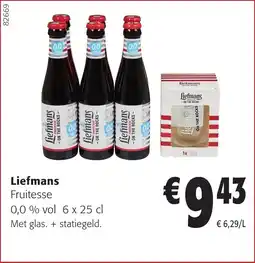 Colruyt Liefmans Fruitesse 0.0% vol aanbieding