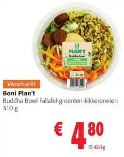 Colruyt Boni Plan't Buddha Bowl Fallafel groenten kikkererwten aanbieding