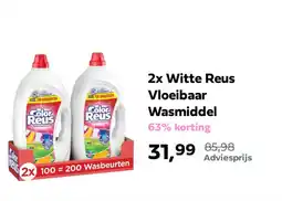 Plein.nl 2x Witte Reus Vloeibaar Wasmiddel aanbieding