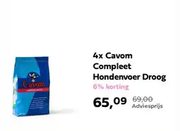 Plein.nl 4x Cavom Compleet Hondenvoer Droog aanbieding