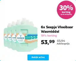 Plein.nl 6x Seepje Vloeibaar Wasmiddel aanbieding