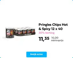 Plein.nl Pringles Chips Hot & Spicy aanbieding