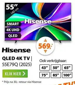 Expert Hisense QLED 4K TV aanbieding