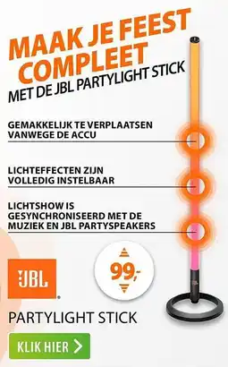 Expert JBL Partylight stick aanbieding