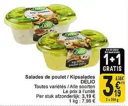 Cora Salades de poulet / Kipsalades Delio aanbieding