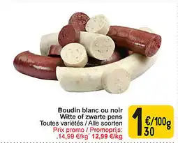 Cora Boudin blanc ou noir Witte of zwarte pens aanbieding