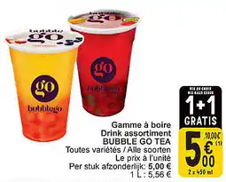 Cora Gamme à boire Drink assortiment Bubble go tea aanbieding