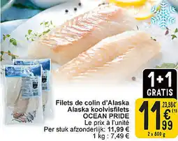 Cora Filets de colin d'Alaska Alaska koolvisfilets Ocean Pride aanbieding