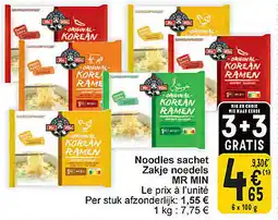 Cora Noodles sachet Zakje noedels Mr Min aanbieding