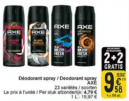 Cora Déodorant spray / Deodorant spray Axe aanbieding