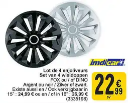Cora Lot de 4 enjoliveurs Set van 4 wieldoppen aanbieding
