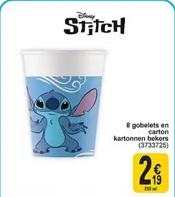 Cora 8 gobelets en carton kartonnen bekers aanbieding