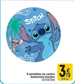 Cora 8 assiettes en carton kartonnen borden aanbieding