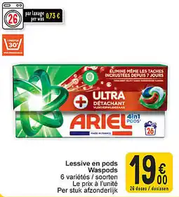 Cora Lessive en pods Waspods aanbieding
