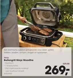 Hanos Buitengrill Ninja Woodfire aanbieding