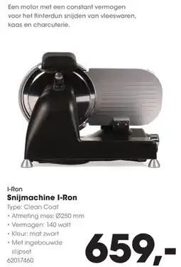 Hanos Snijmachine I-Ron aanbieding